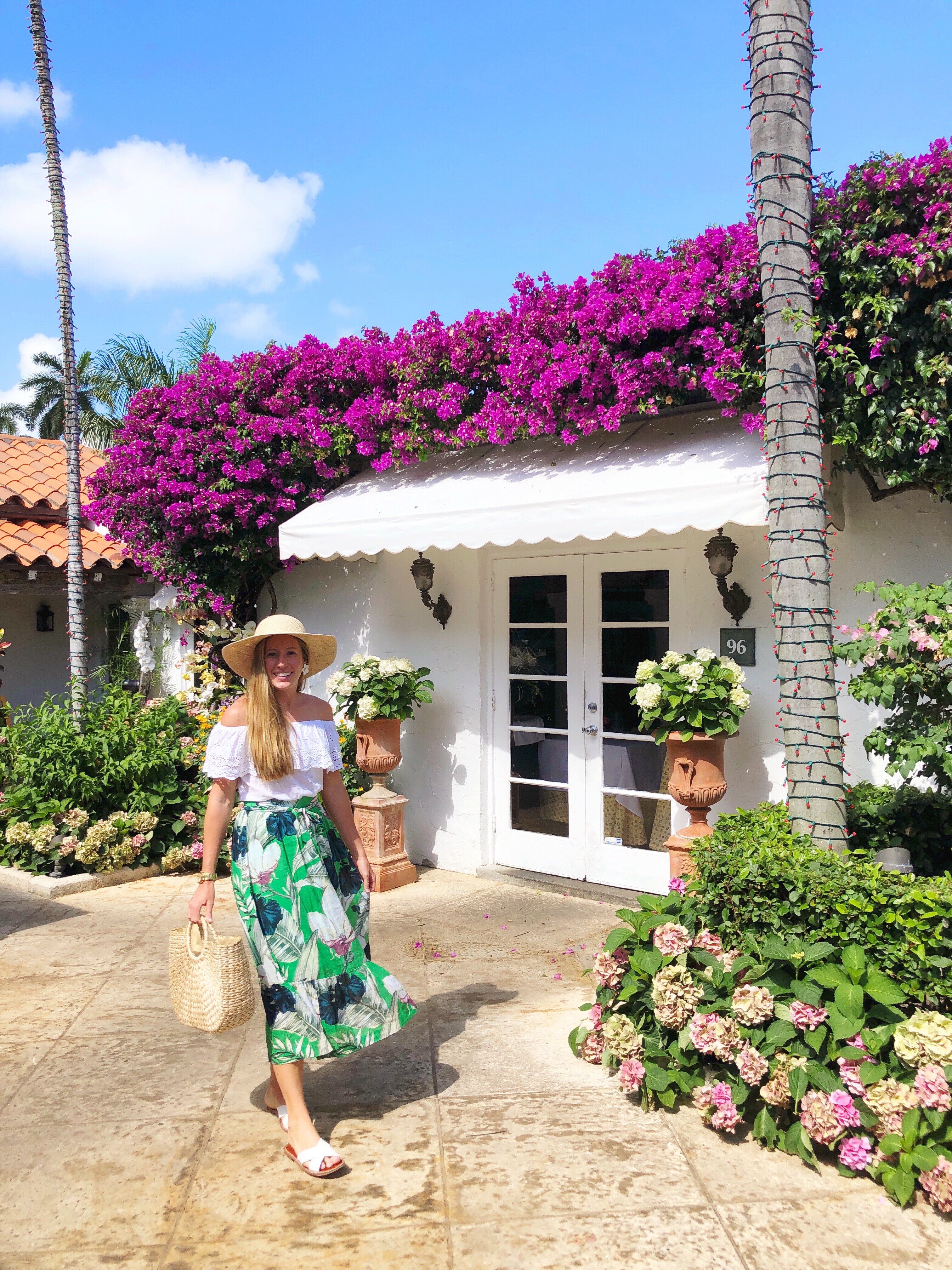 A Tropical Outfit for Palm Beach, Florida / What to Wear on a Beach Vacation / What to Wear in Palm Beach / How to Wear a Maxi Skirt / West Palm Beach, Florida - Sunshine Style
