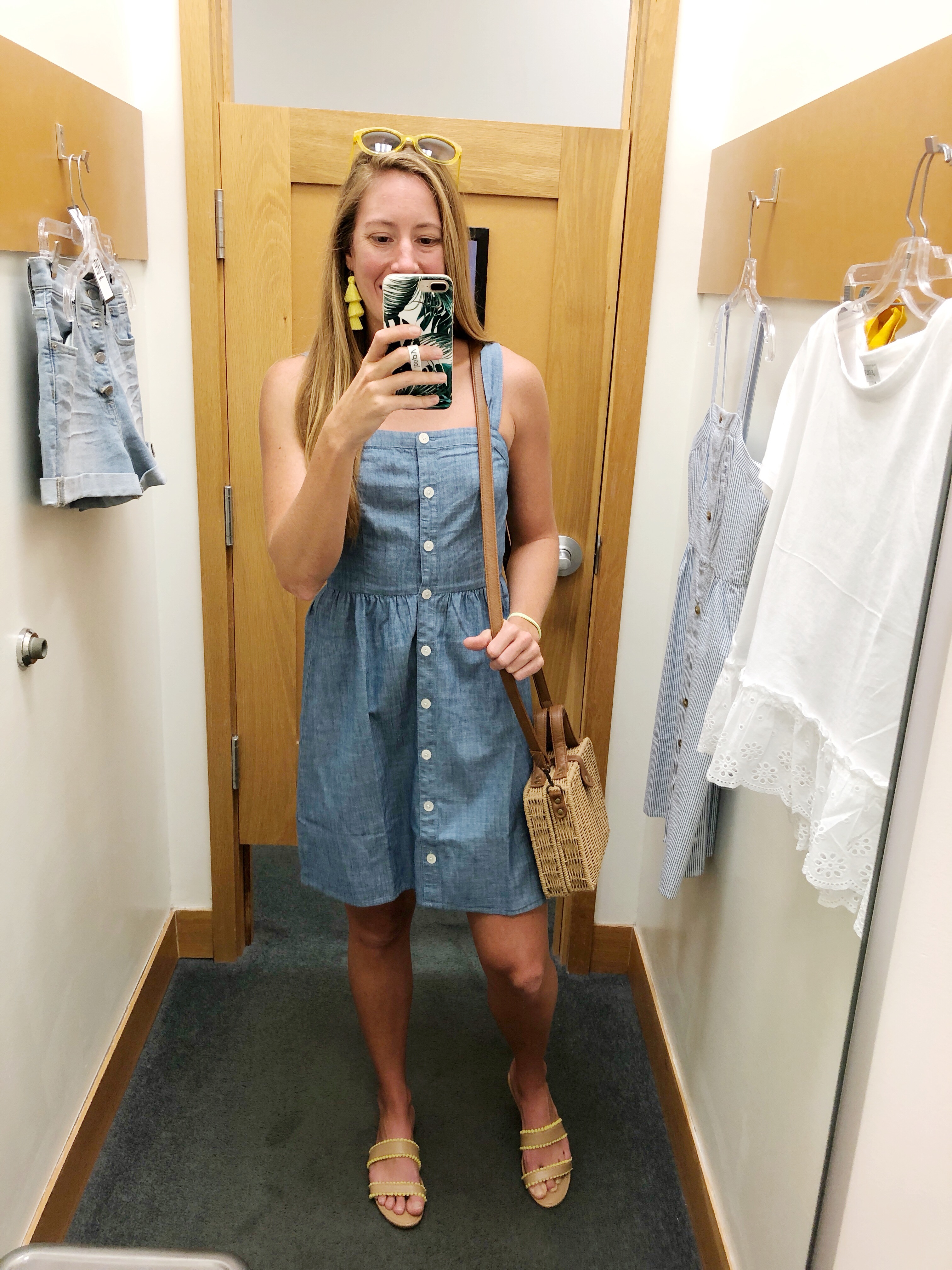 Chambray Button Up Dress J.Crew Factory / Sunshine Style - A Florida Fashion Blog